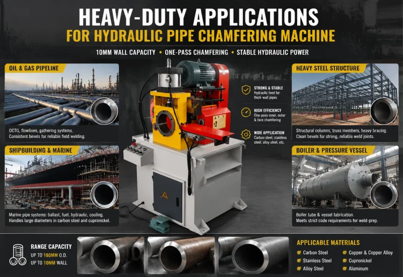 Applications for Hydraulic Pipe Chamfering Machine