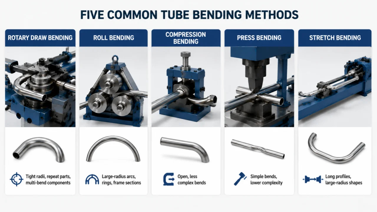 Five Common Tube Bending Methods Compared