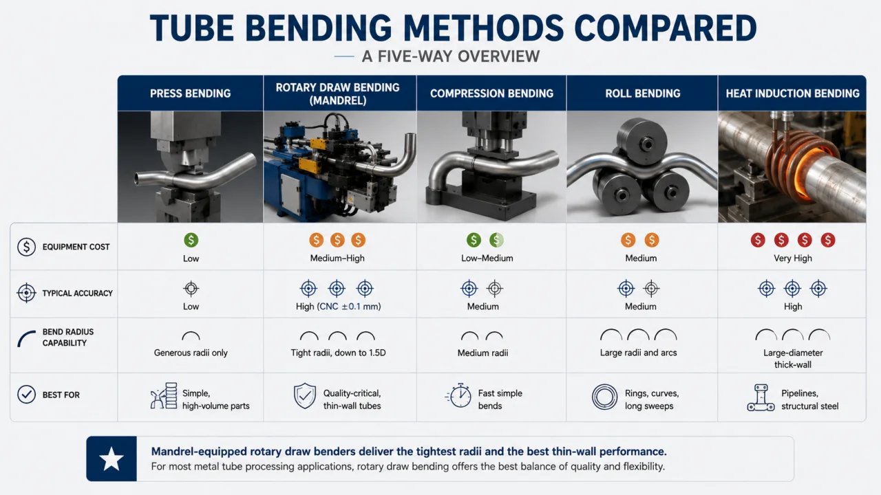 Tube Bending Methods Compared
