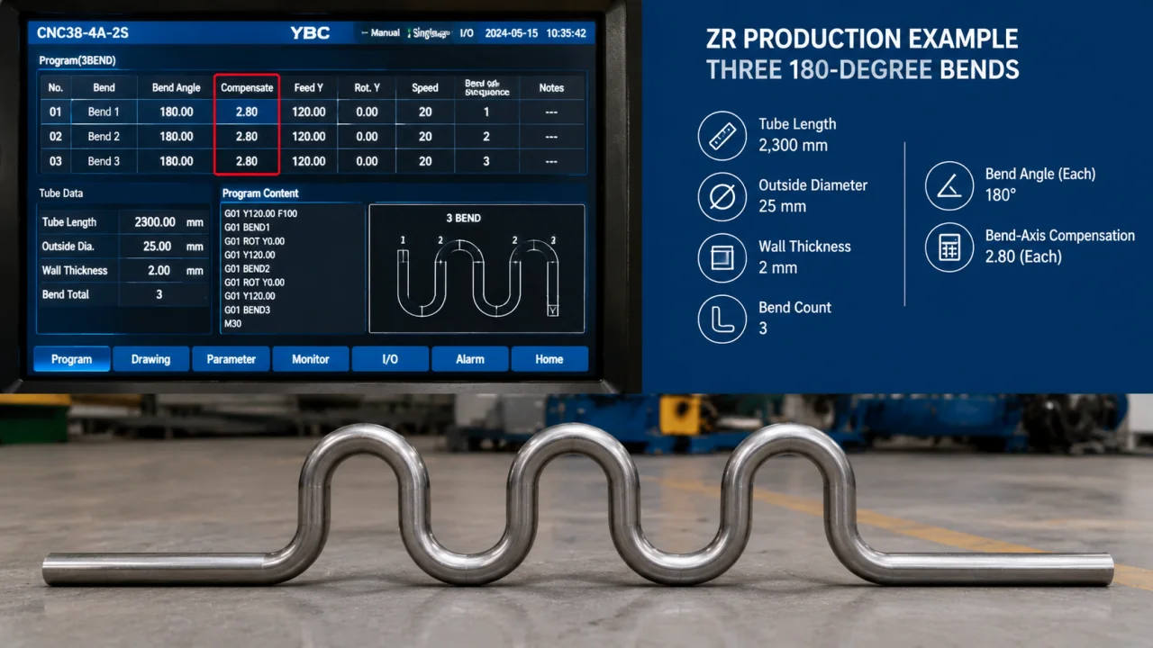 ZR Production Example Three 180-Degree Bends