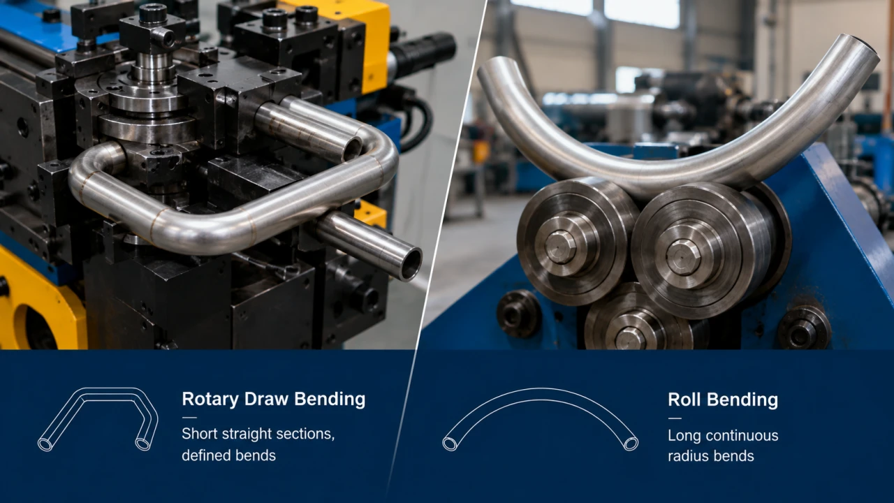 rotary draw vs roll bending