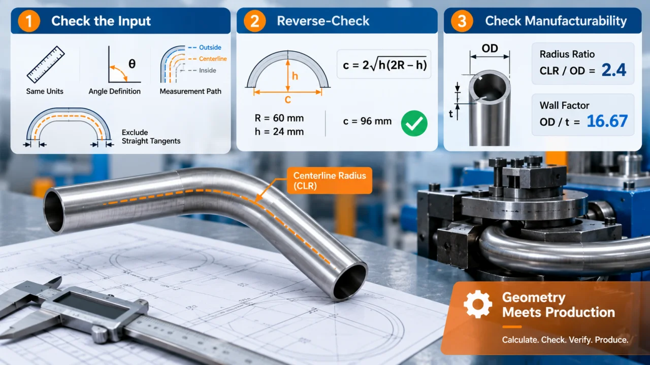 How to Check Your Bending Radius Calculation